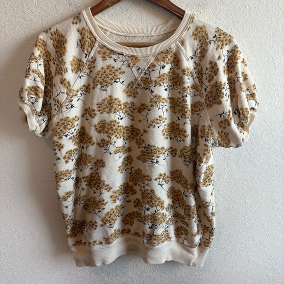 The Great The Puff Sleeve Sweatshirt Chamomile floral￼ Print Crew Size 0/XS - Picture 4 of 8